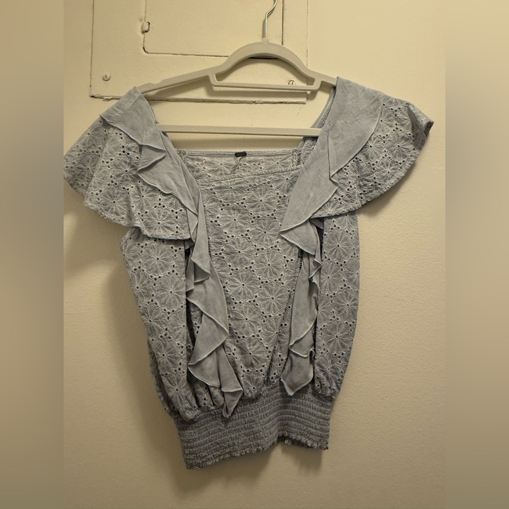 YFB light blue with ruffles.